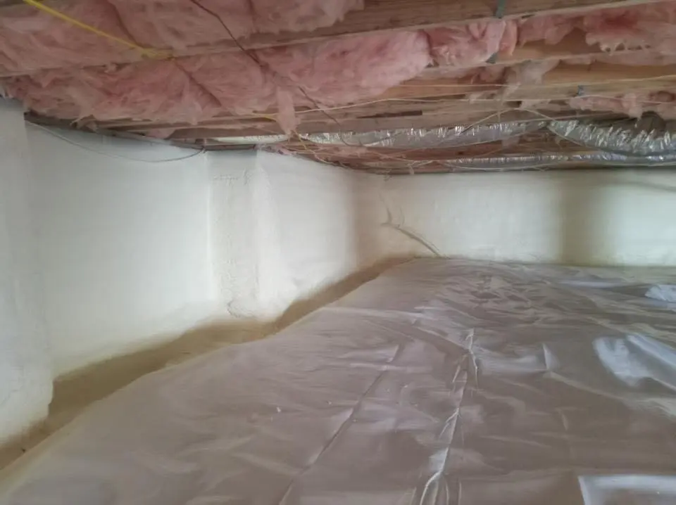 Crawl space encapsulation with closed-cell spray foam for Roof Maintenance in Baltimore